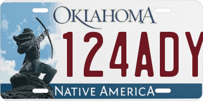 OK license plate 124ADY