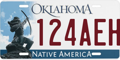 OK license plate 124AEH