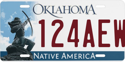 OK license plate 124AEW