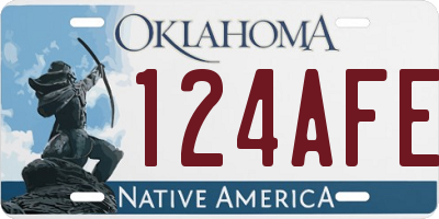 OK license plate 124AFE