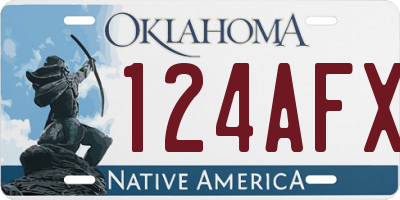 OK license plate 124AFX