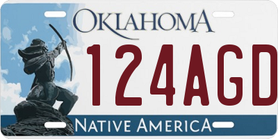 OK license plate 124AGD
