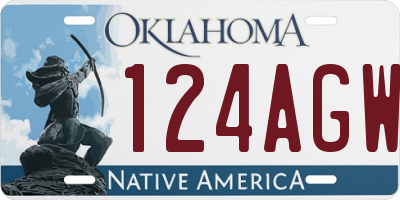 OK license plate 124AGW