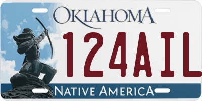 OK license plate 124AIL