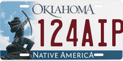 OK license plate 124AIP