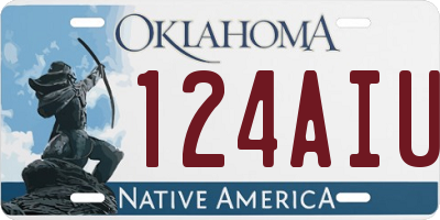 OK license plate 124AIU