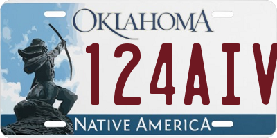 OK license plate 124AIV