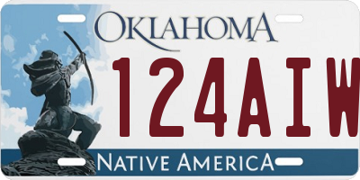 OK license plate 124AIW