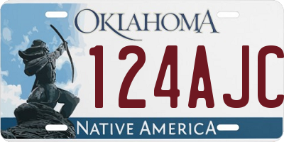 OK license plate 124AJC