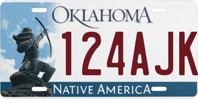 OK license plate 124AJK