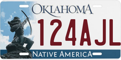 OK license plate 124AJL
