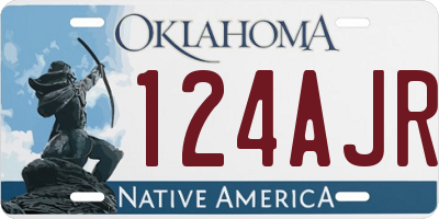 OK license plate 124AJR