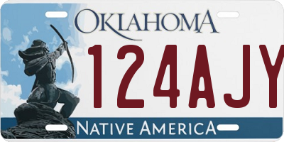 OK license plate 124AJY