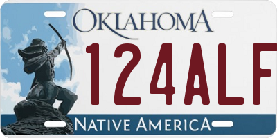 OK license plate 124ALF