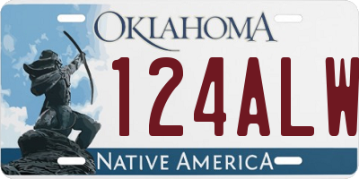 OK license plate 124ALW