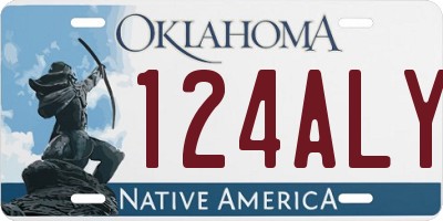 OK license plate 124ALY