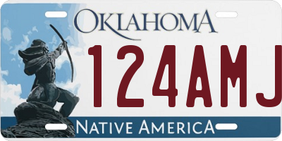 OK license plate 124AMJ