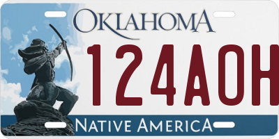 OK license plate 124AOH