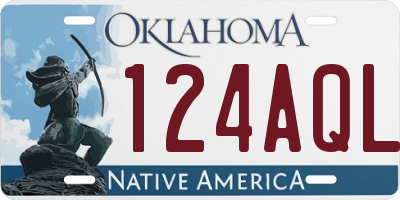 OK license plate 124AQL