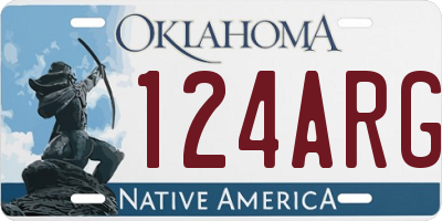 OK license plate 124ARG