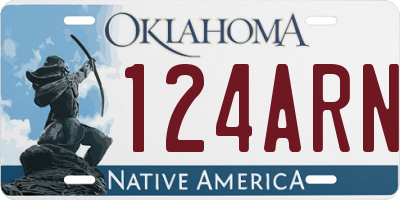 OK license plate 124ARN