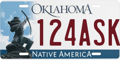 OK license plate 124ASK