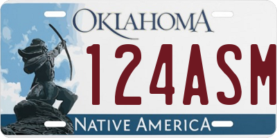 OK license plate 124ASM