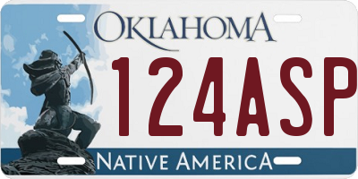 OK license plate 124ASP