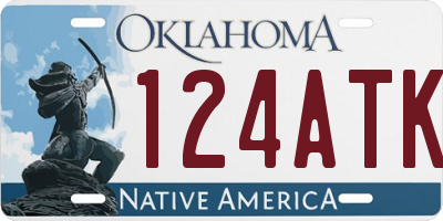OK license plate 124ATK