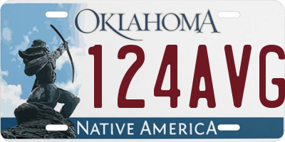 OK license plate 124AVG