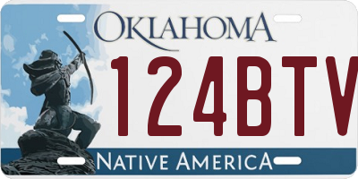 OK license plate 124BTV