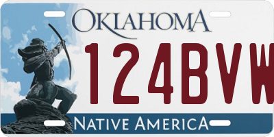 OK license plate 124BVW