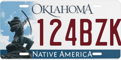 OK license plate 124BZK