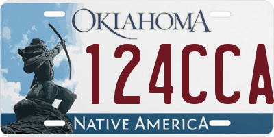OK license plate 124CCA