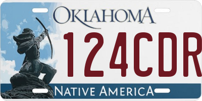 OK license plate 124CDR