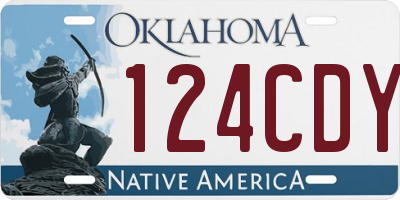 OK license plate 124CDY