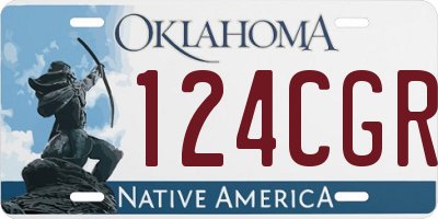 OK license plate 124CGR