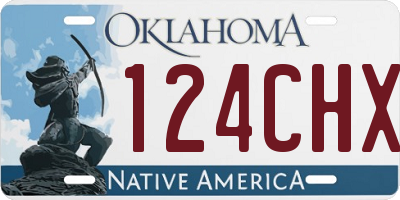 OK license plate 124CHX