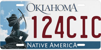 OK license plate 124CIC