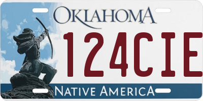 OK license plate 124CIE
