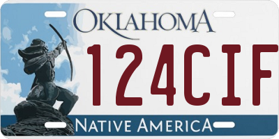 OK license plate 124CIF