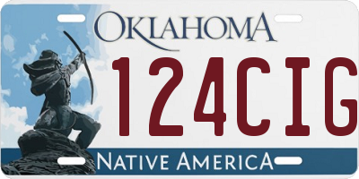 OK license plate 124CIG