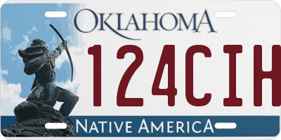 OK license plate 124CIH