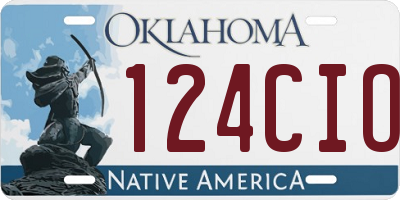 OK license plate 124CIO