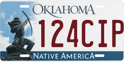 OK license plate 124CIP