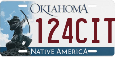 OK license plate 124CIT