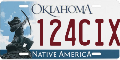 OK license plate 124CIX
