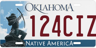 OK license plate 124CIZ