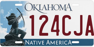 OK license plate 124CJA