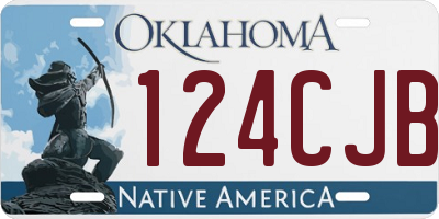 OK license plate 124CJB